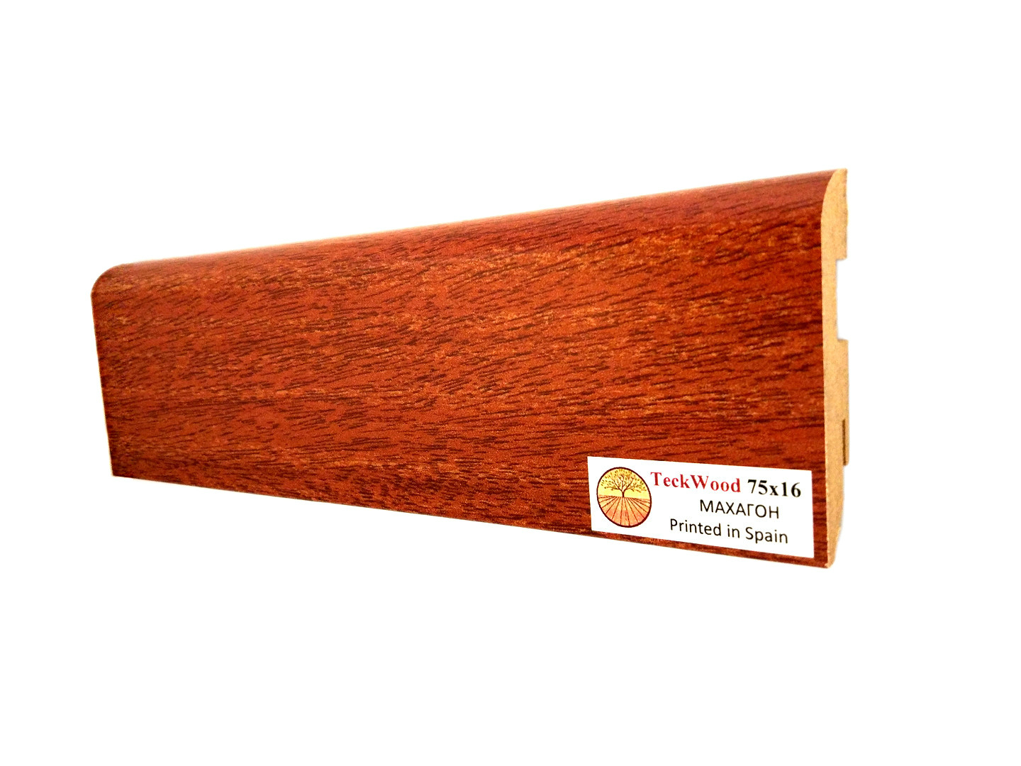 Плинтус МДФ ламинированный TeckWood Махагон 2000×75×16